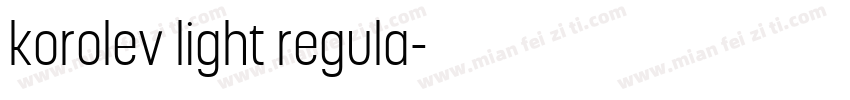 korolev light regula字体转换